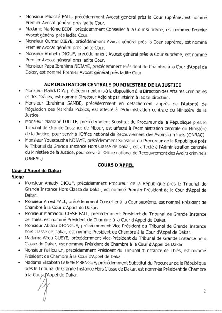 Urgent ! Grand chamboulement dans la magistrature sénégalaise 3 KERANOS MEDIA