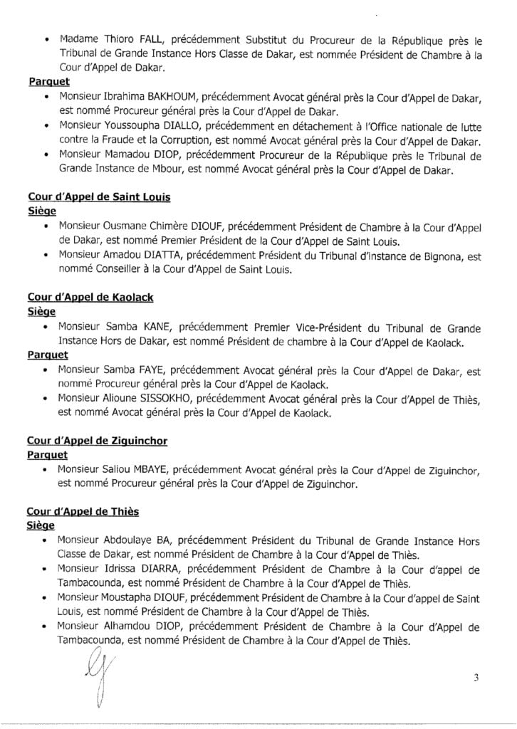 Urgent ! Grand chamboulement dans la magistrature sénégalaise 4 KERANOS MEDIA