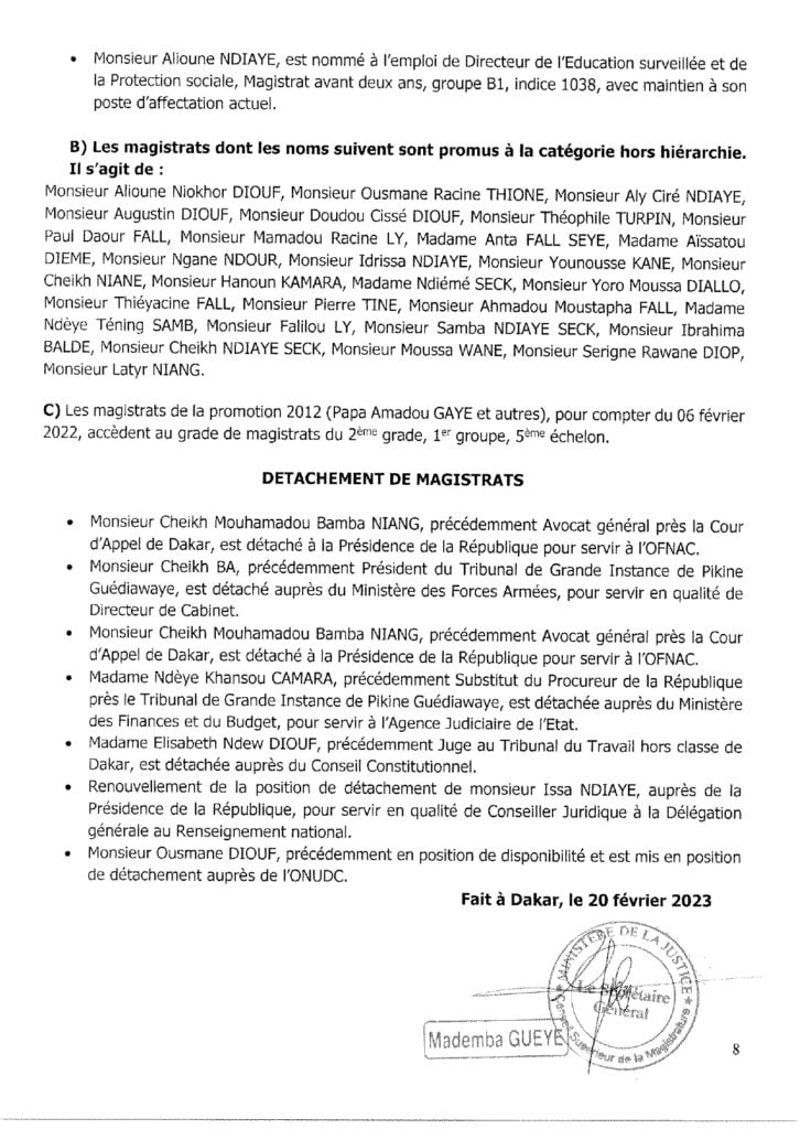 Urgent ! Grand chamboulement dans la magistrature sénégalaise 9 KERANOS MEDIA