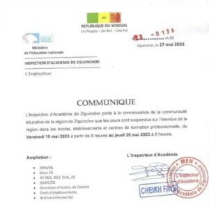 Tensions socio-politiques : L'IA de Ziguinchor suspend toutes ses activités 2 Actu, Info et News en continu de Pakao et du Sénégal