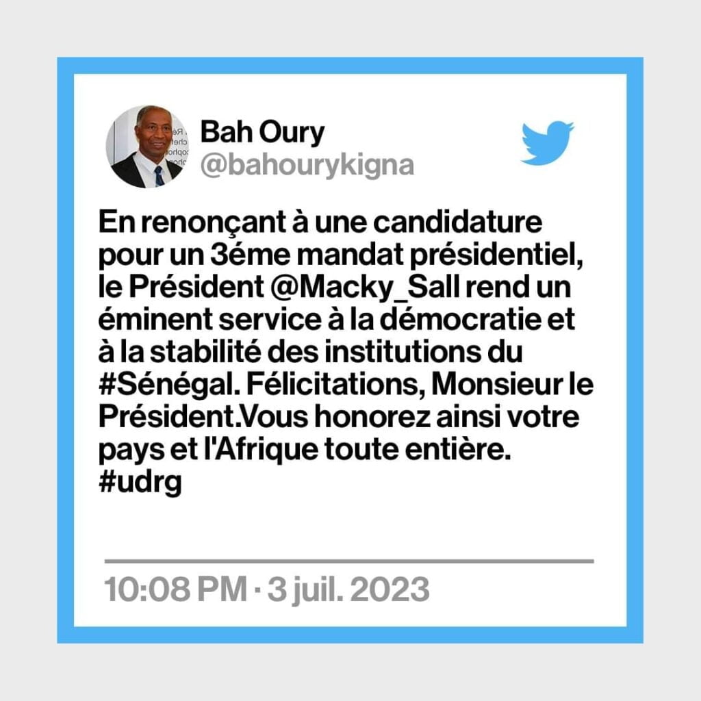 3 ème mandat : La communauté internationale félicite le Président MACKY SALL 5 KERANOS MEDIA