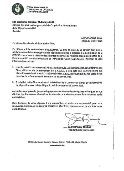 CEDEAO : Le retrait officiel du Mali confirmé 2 KERANOS MEDIA